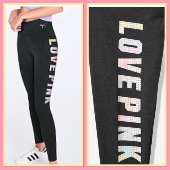 PINK Victoria's Secret Pants - NWT VS PINK BLING PASTEL WATERCOLOR LEGGINGS